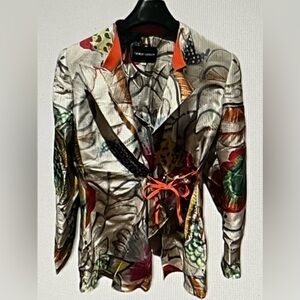 🔥 Like New Giorgio Armani Multi Color Silk Blazer